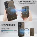 Solidenz Magnetisch Wallet Backcover voor Samsung Galaxy S24 FE - Bruin - Afbeelding 7