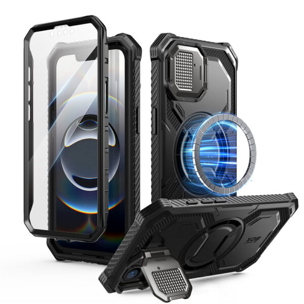 Armorbox iPhone 16e case with screen protector - Black