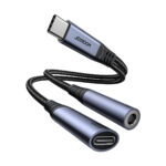 variatie Joyroom 2-in-1 Audio adapter USB-C to 3.5mm and USB-C to USB-C – NOT suitable for iPhones – Black