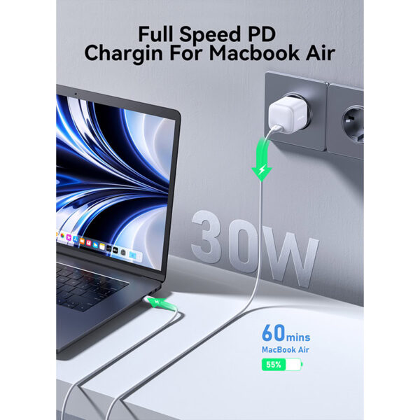 Joyroom 30W mini charger - USB-C port - White - Image 4