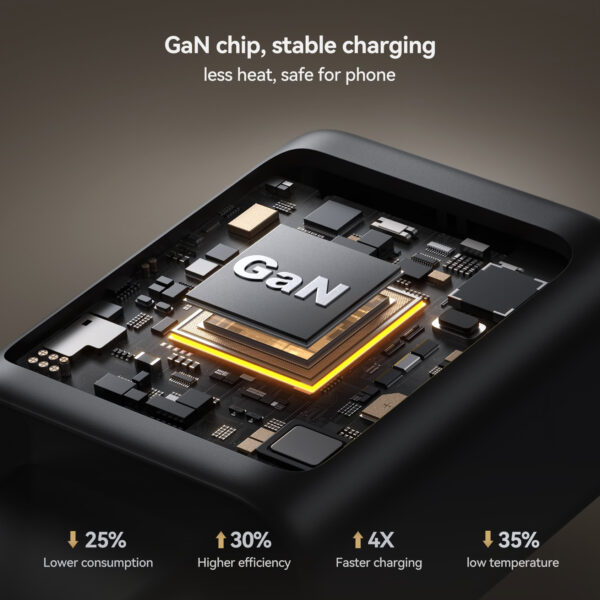 Joyroom 45W charger - USB-C port PD 3.0/QC 3.0 - Black - Image 4
