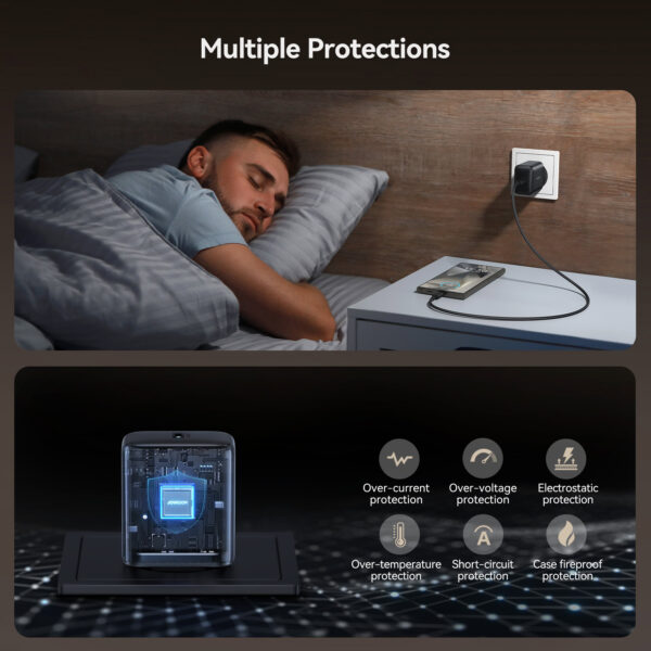 Joyroom 45W charger - USB-C port PD 3.0/QC 3.0 - Black - Image 6