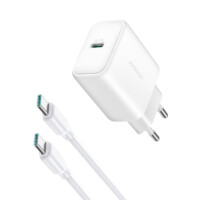 Joyroom PD 30W Charger – Includes USB-C to USB-C cable – 1 meter – White