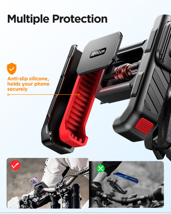 Joyroom Phone Holder for Bicycle Handlebar - Black - Image 5