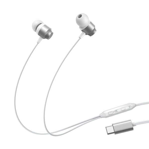 Joyroom Type-C In-Ear Earbuds - NOT suitable for iPhones - Silver - Image 2