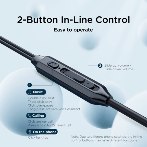 Joyroom Type-C In-Ear Earbuds - NOT suitable for iPhones - Black - Image 4