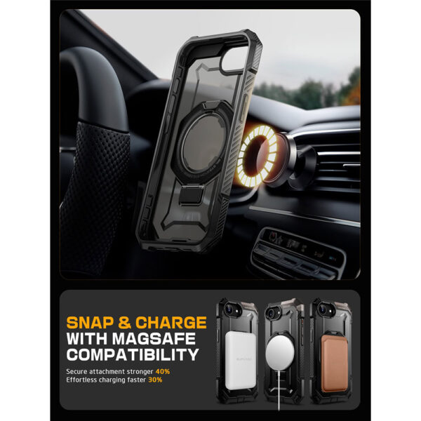 Supcase UB Grip hoesje geschikt voor iPhone 16e - Zwart - Afbeelding 7