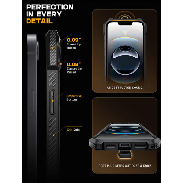 Supcase UB Grip hoesje geschikt voor iPhone 16e - Zwart - Afbeelding 9