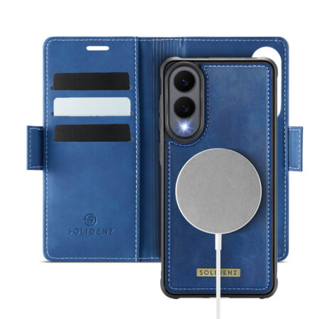 Solidenz 2-in-1 MagSafe Wallet Case voor Samsung Galaxy S25 Edge – Blauw