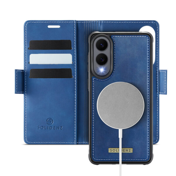 Solidenz 2-in-1 MagSafe Wallet Case for Samsung Galaxy S25 Edge - Blue