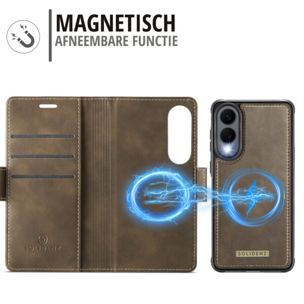 Solidenz 2-in-1 MagSafe Wallet Case voor Samsung Galaxy S25 Edge - Bruin - Afbeelding 6