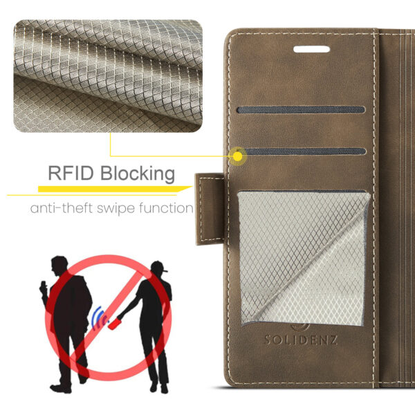 Solidenz 2-in-1 MagSafe Wallet Case voor Samsung Galaxy S25 Edge - Bruin - Afbeelding 8