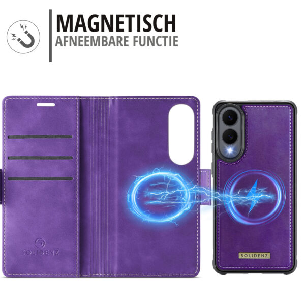 Solidenz 2-in-1 MagSafe Wallet Case for Samsung Galaxy S25 Edge - Purple - Image 6