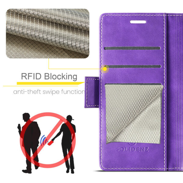 Solidenz 2-in-1 MagSafe Wallet Case for Samsung Galaxy S25 Edge - Purple - Image 8