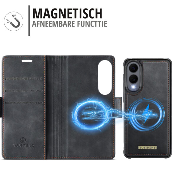 Solidenz 2-in-1 MagSafe Wallet Case voor Samsung Galaxy S25 Edge - Zwart - Afbeelding 9