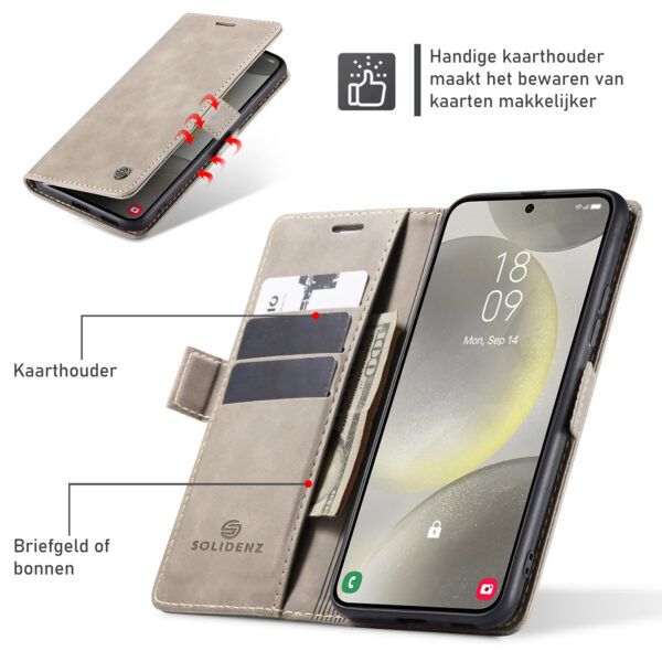 Solidenz Urban Book Samsung Galaxy S25 Edge hoesje - Zwart - Afbeelding 16