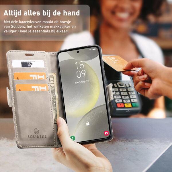 Solidenz Urban Book Samsung Galaxy S25 Edge hoesje - Zwart - Afbeelding 18