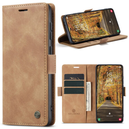 Solidenz Urban Book Samsung Galaxy S25 Edge hoesje – Bruin