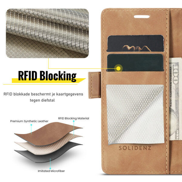 Solidenz Urban Book Samsung Galaxy S25 Edge hoesje - Bruin - Afbeelding 9