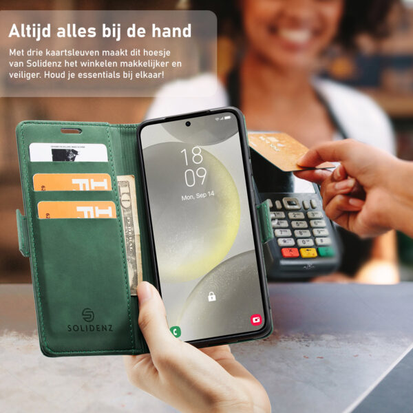 Solidenz Urban Book Samsung Galaxy S25 Edge hoesje - Zwart - Afbeelding 45