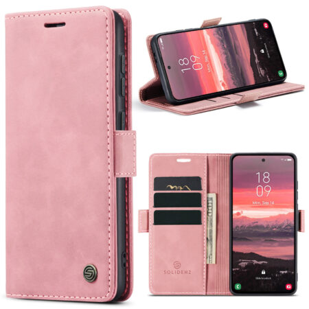 Solidenz Urban Book Samsung Galaxy S25 Edge hoesje – Roze