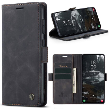 Solidenz Urban Book Samsung Galaxy S25 Edge hoesje – Zwart