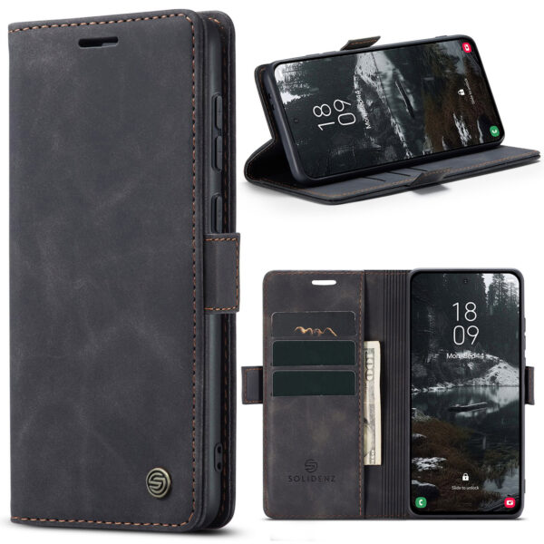 Solidenz Urban Book Samsung Galaxy S25 Edge hoesje - Zwart
