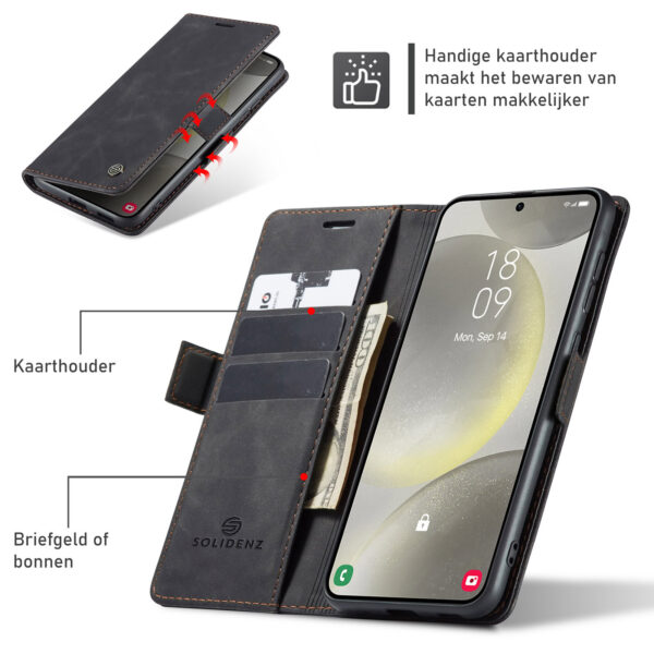 Solidenz Urban Book Samsung Galaxy S25 Edge hoesje - Zwart - Afbeelding 6
