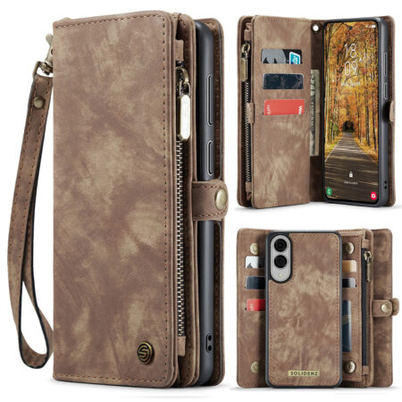 Solidenz Urban Wallet Samsung Galaxy S25 Edge hoesje – Bruin