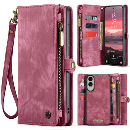 Solidenz Urban Wallet Samsung Galaxy S25 Edge hoesje – Rood