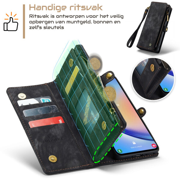 Solidenz Urban Wallet Samsung Galaxy S25 Edge hoesje - Zwart - Afbeelding 10