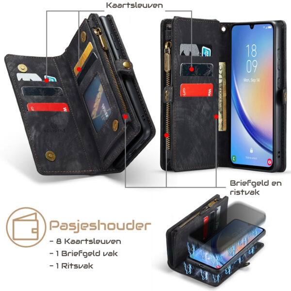 Solidenz Urban Wallet Samsung Galaxy S25 Edge hoesje - Zwart - Afbeelding 9