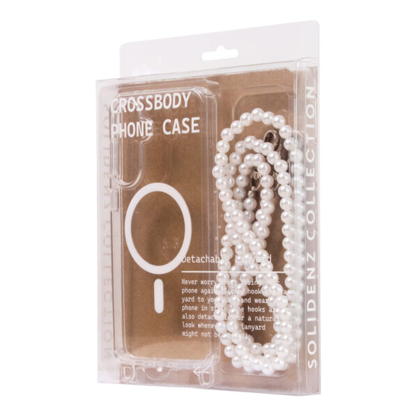 Solidenz Collection Samsung Galaxy A56 / A36 case with detachable cord - White Pearls - Image 8