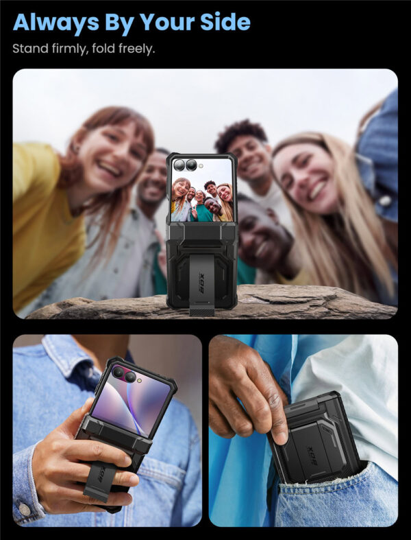 Armorbox Galaxy Z Flip 7 hoesje met screen protector - Zwart - Afbeelding 10