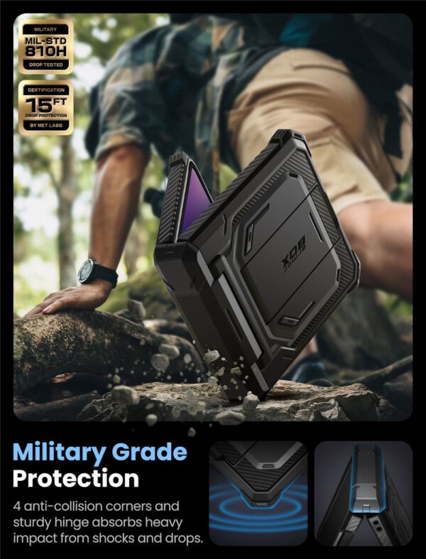 Armorbox Galaxy Z Flip 7 hoesje met screen protector - Zwart - Afbeelding 5