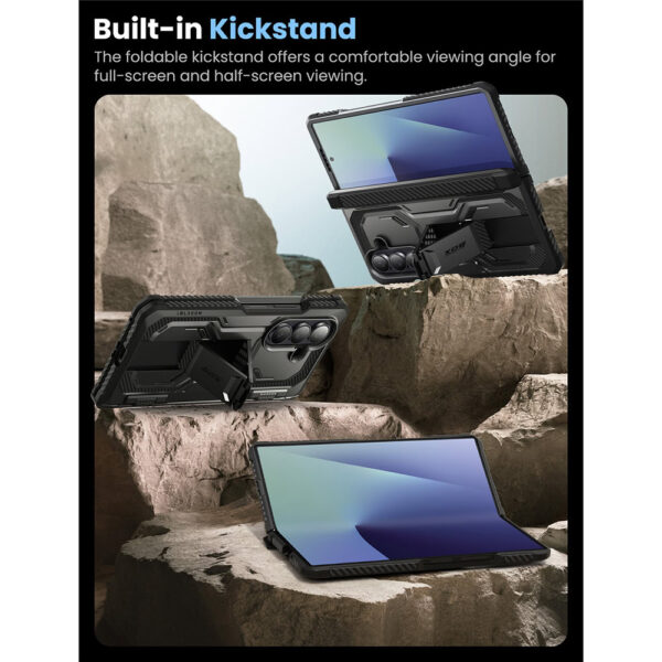 Armorbox Galaxy Z Fold 7 case with screen protector - Black - Image 5