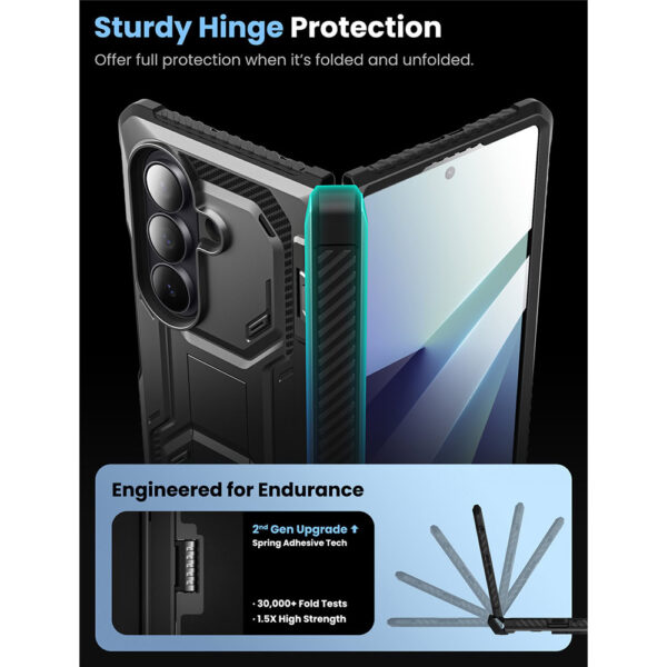 Armorbox Galaxy Z Fold 7 case with screen protector - Black - Image 6