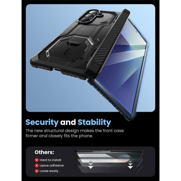 Armorbox Galaxy Z Fold 7 case with screen protector - Black - Image 9