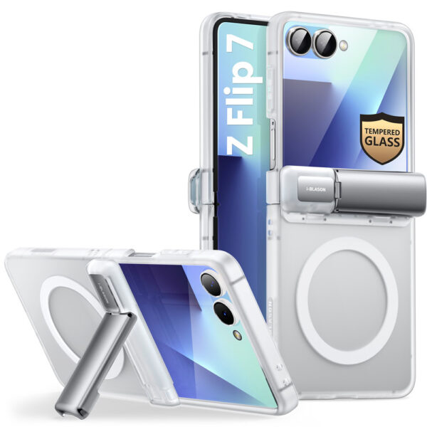 Cosmo Samsung Galaxy Z Flip 7 hoesje met screen protector en MagSafe - Transparant