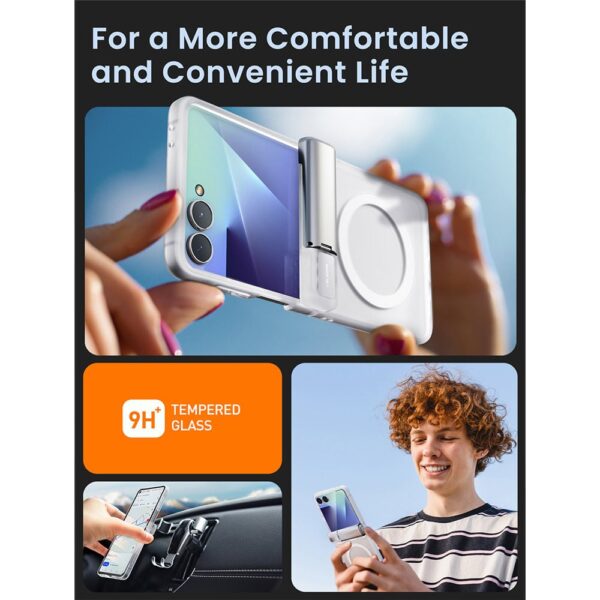 Cosmo Samsung Galaxy Z Flip 7 hoesje met screen protector en MagSafe - Transparant - Afbeelding 10