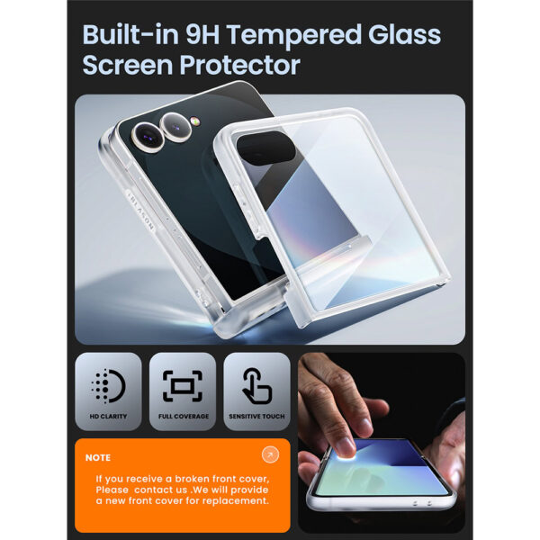 Cosmo Samsung Galaxy Z Flip 7 hoesje met screen protector en MagSafe - Transparant - Afbeelding 6