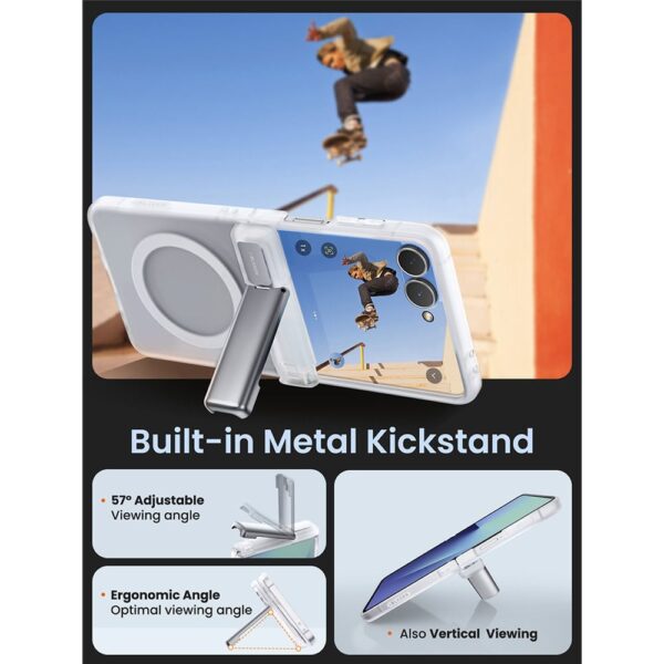 Cosmo Samsung Galaxy Z Flip 7 hoesje met screen protector en MagSafe - Transparant - Afbeelding 7