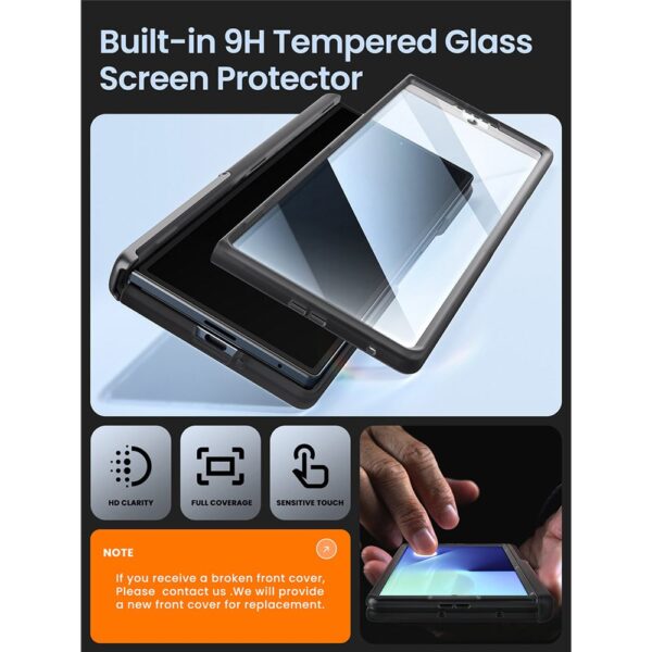Cosmo Samsung Galaxy Z Fold 7 case with screen protector and MagSafe - Frost Black - Image 6