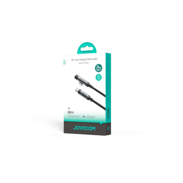 Joyroom USB‑C naar USB‑C Kabel 60 W - 1.2 m Vinkeldesign met Display - Nylon Gevlochten - PD snellader - Gaming kabel - Afbeelding 8