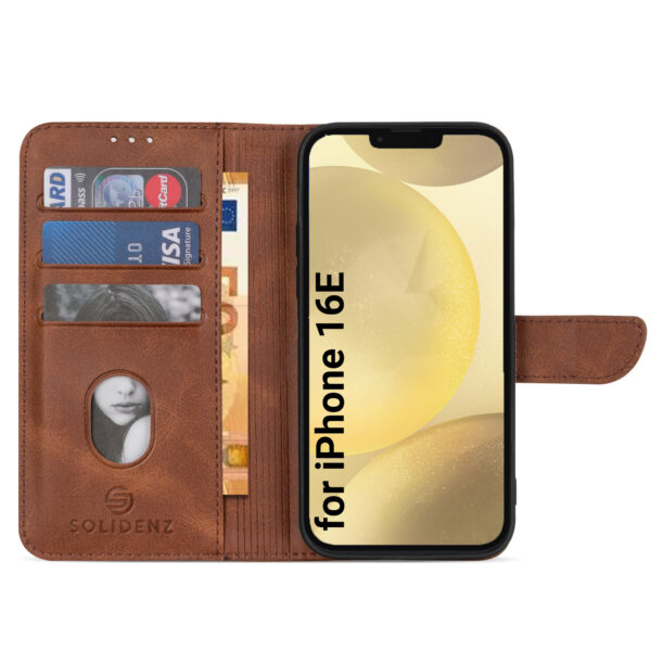 Solidenz bookcase iPhone 16e - Brown - Image 4