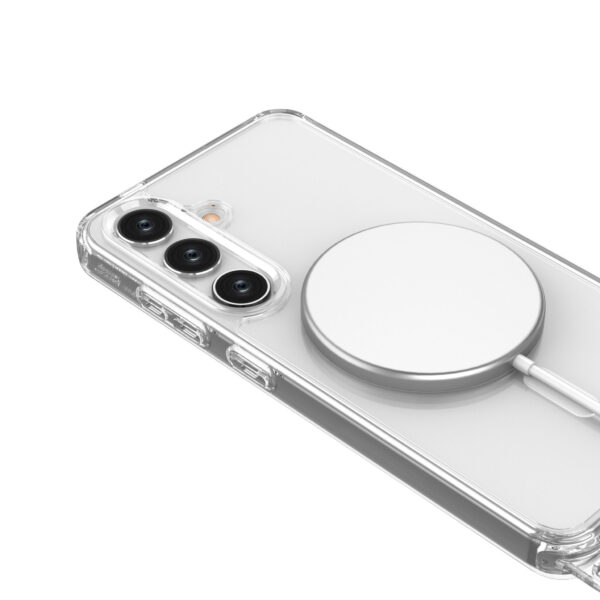 Solidenz Collection Samsung Galaxy S25 / S24 case with detachable cord - White Pearls - Image 3