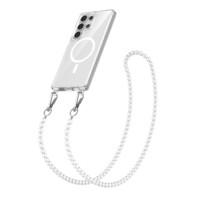 Solidenz Collection Samsung Galaxy S25 Ultra / S24 Ultra case with detachable cord – White Pearls