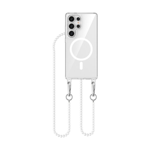 Solidenz Collection Samsung Galaxy S25 Ultra / S24 Ultra case with detachable cord - White Pearls - Image 2