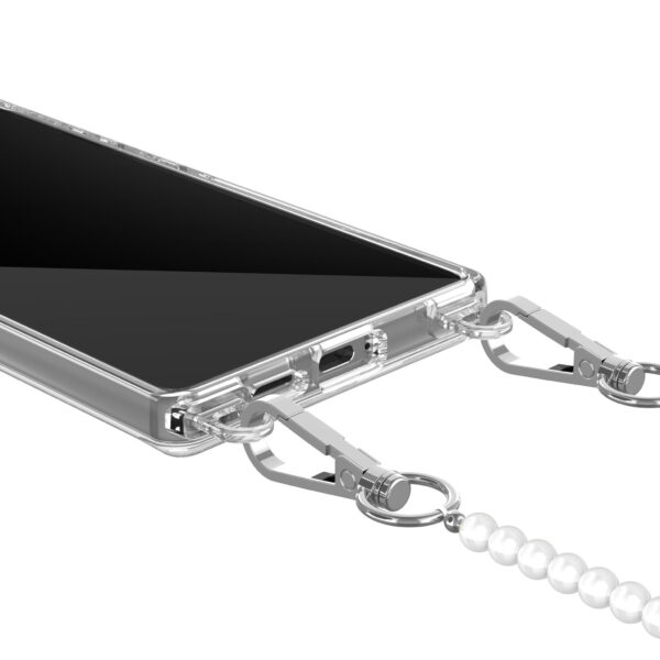 Solidenz Collection Samsung Galaxy S25 Ultra / S24 Ultra case with detachable cord - White Pearls - Image 4