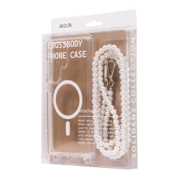 Solidenz Collection Samsung Galaxy S25 Ultra / S24 Ultra case with detachable cord - White Pearls - Image 8